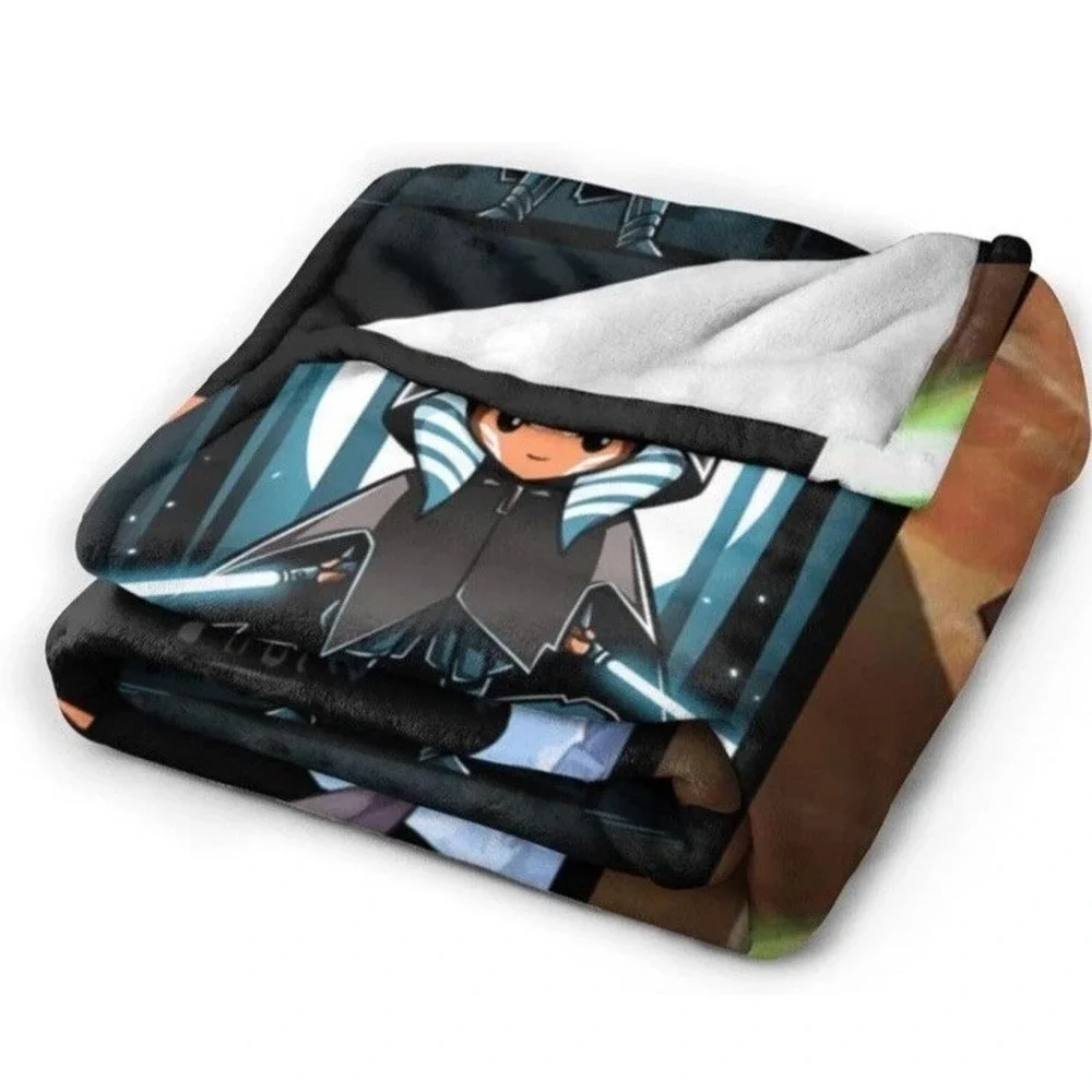 Askahtnao Throw Blanket Unisex 50x40 Black Like New Anime Flannel Fleece C62